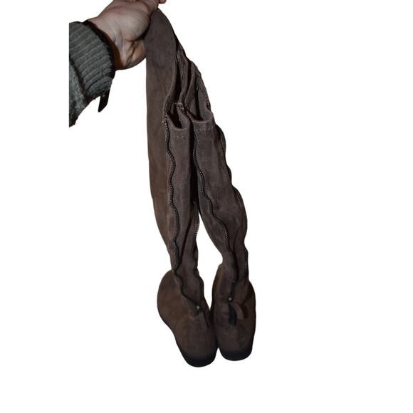 Style & Co Hayley Over the Knee Brown Suede Boot Size 6 - Picture 2 of 6